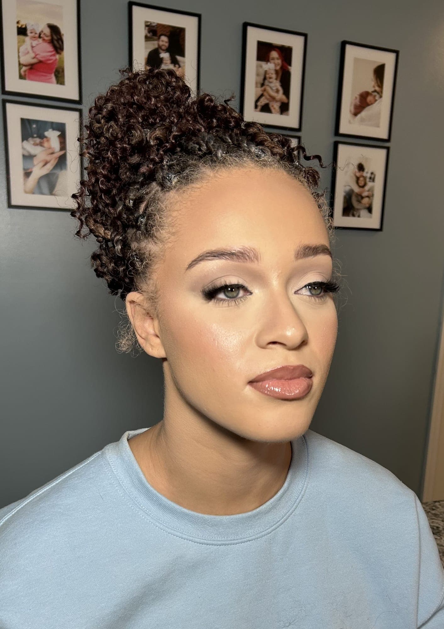 Soft natural bridal glam ready for a Georgetown, Tennessee wedding morning at Howe Farms