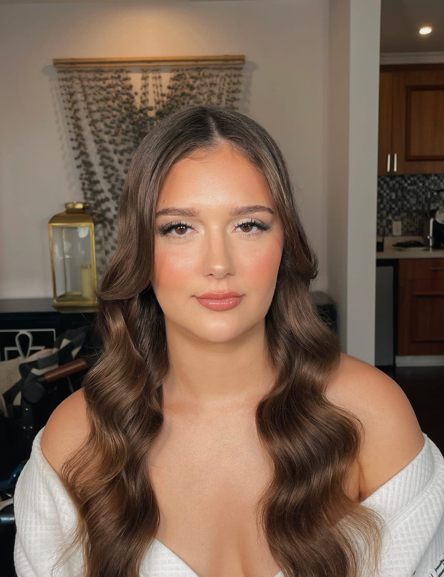 Bridal getting-ready makeup in Shea Cook Beauty's Athens, Tennessee studio